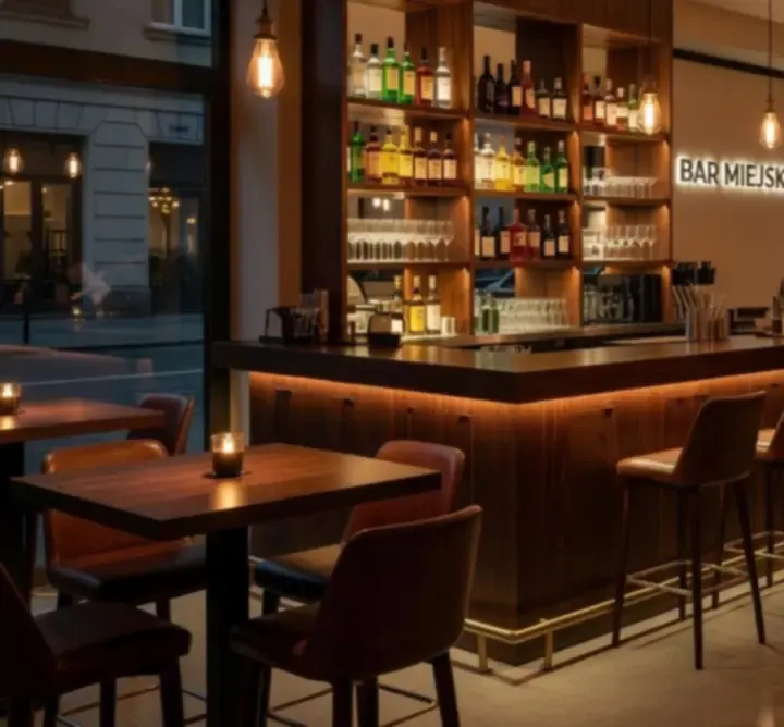 Nowoczesne wnętrze UrbanNew z oświetleniem w stylu miejskim