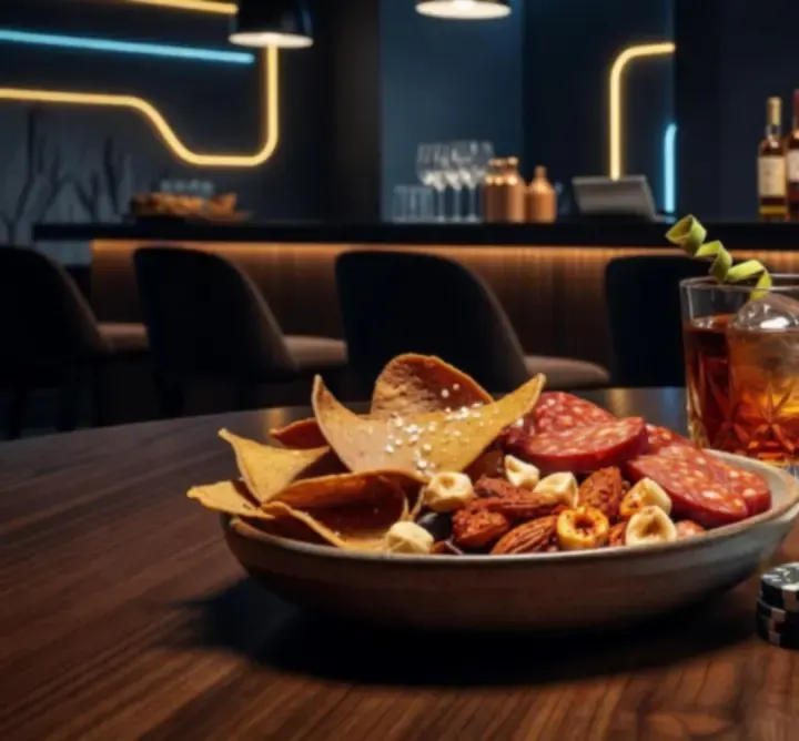 Specjalna oferta barowa i przekąski przygotowane dla graczy pokerowych