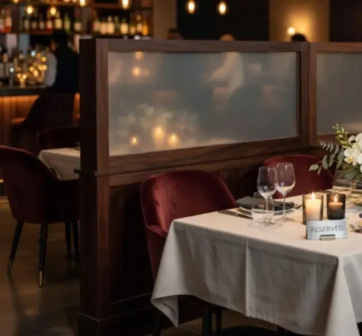 Zarezerwowana prywatna strefa w UrbanNew z przygotowanymi stolikami