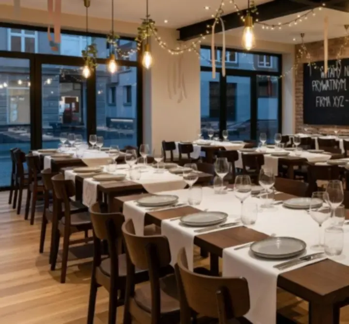 Zaaranżowana przestrzeń UrbanNew na wydarzenie prywatne.