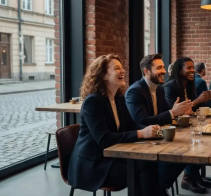Grupa znajomych podczas wieczornego spotkania w UrbanNew